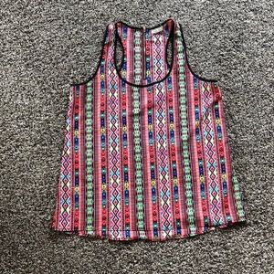 Tribal zipper tank